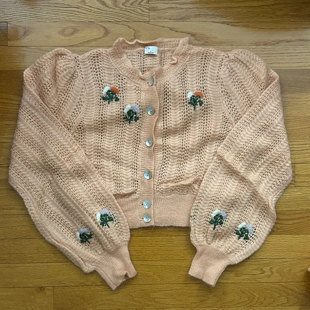 Aritzia Le Fou Polka Cardigan Size L NWT - Picture 1 of 3